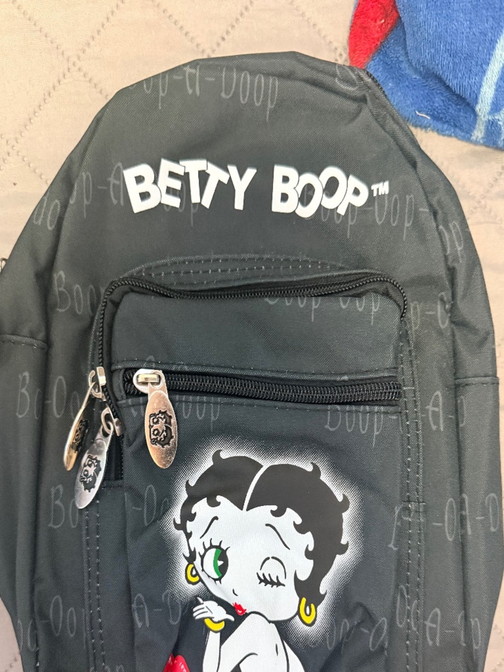 NWT Betty Boop Microfiber Mini Backpack Black Travel Purse